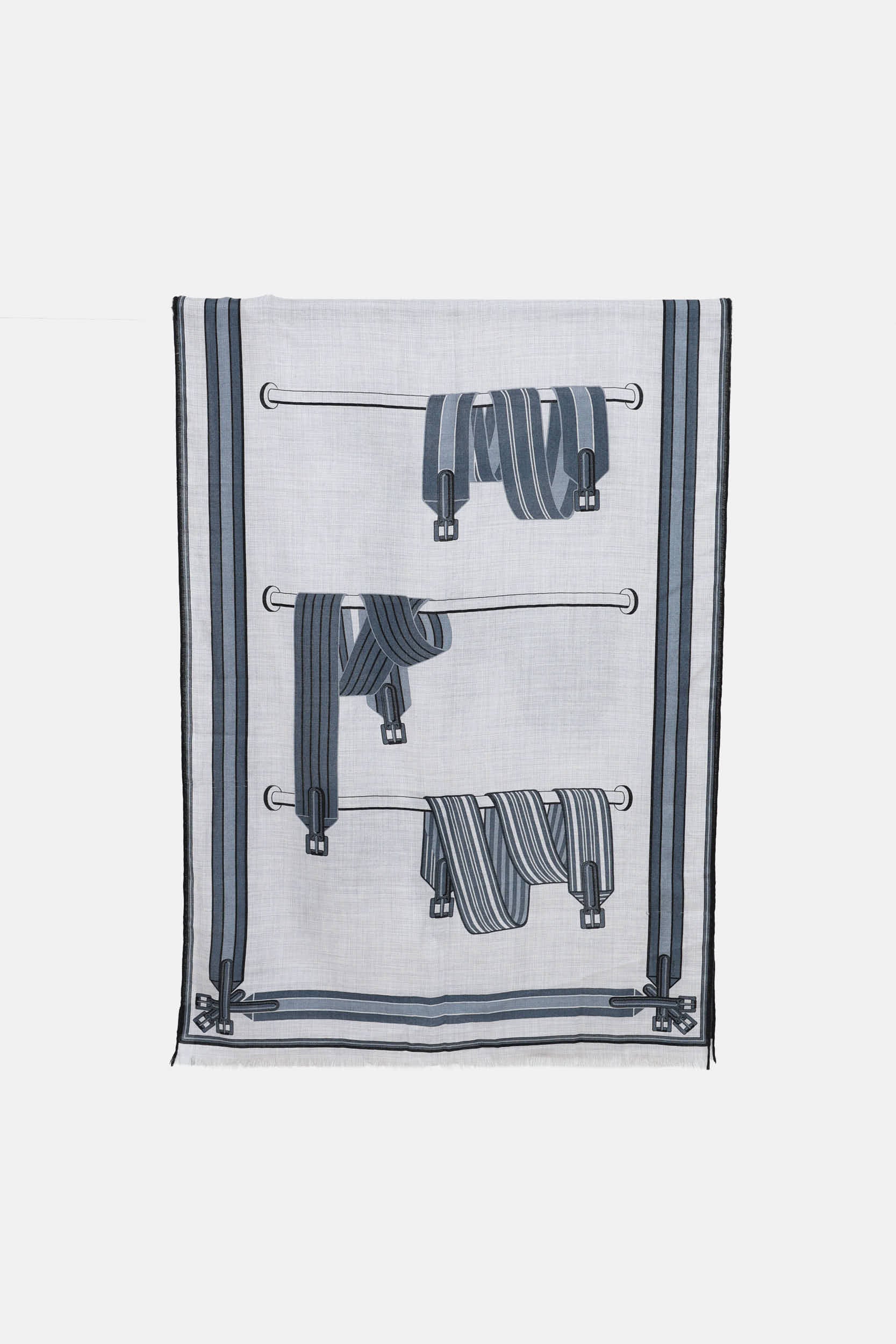 Hermès Les Sangles Rectangle 180 Scarf