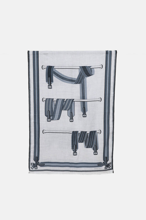 Hermès Les Sangles Rectangle 180 Scarf