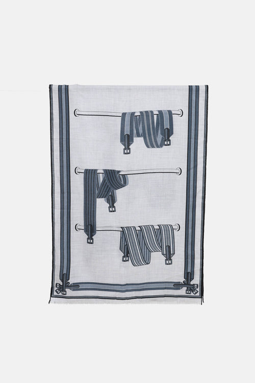 Hermès Les Sangles Rectangle 180 Scarf