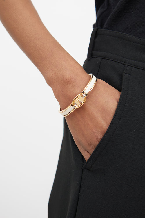 Hermès Cream Rose Gold Chaine D'Ancre Bracelet