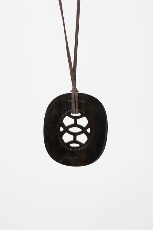 Hermès Dark Brown & White Lift Necklace