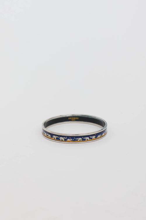 Hermès Enamel Printed Bangle