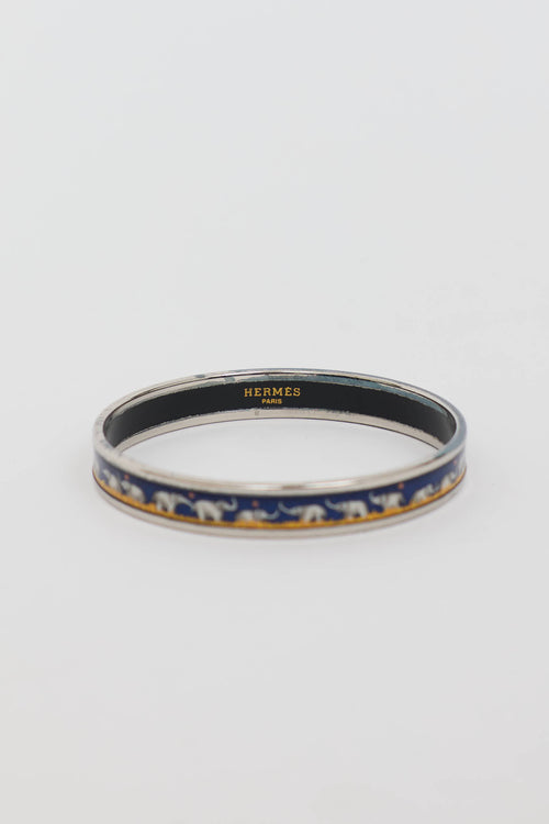 Hermès Enamel Printed Bangle