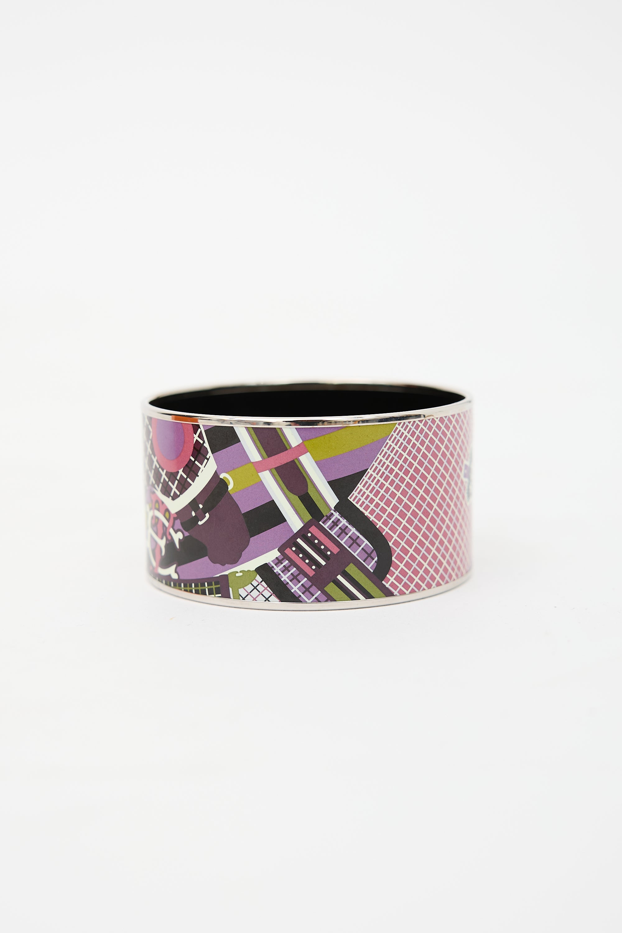 Hermès Enamel Pour Sortir Wide Bangle