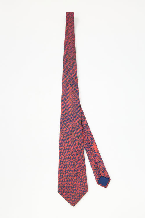 Hermès Silk Geometric Tie