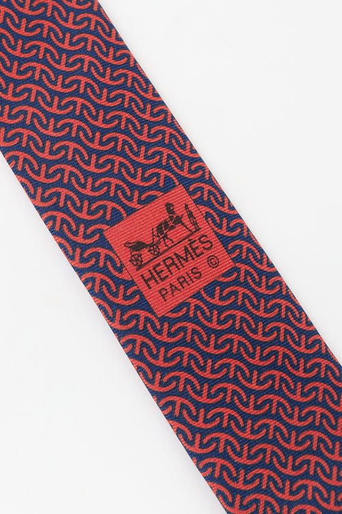 Hermès Silk Geometric Tie
