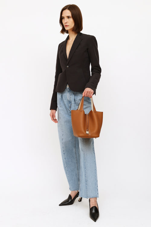 Hermès Brown Golda Nata Verso Picotin Lock  Bag