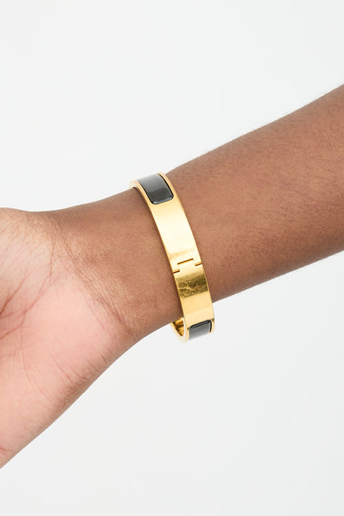 Hermès Gold Plated Clic H PM Bracelet