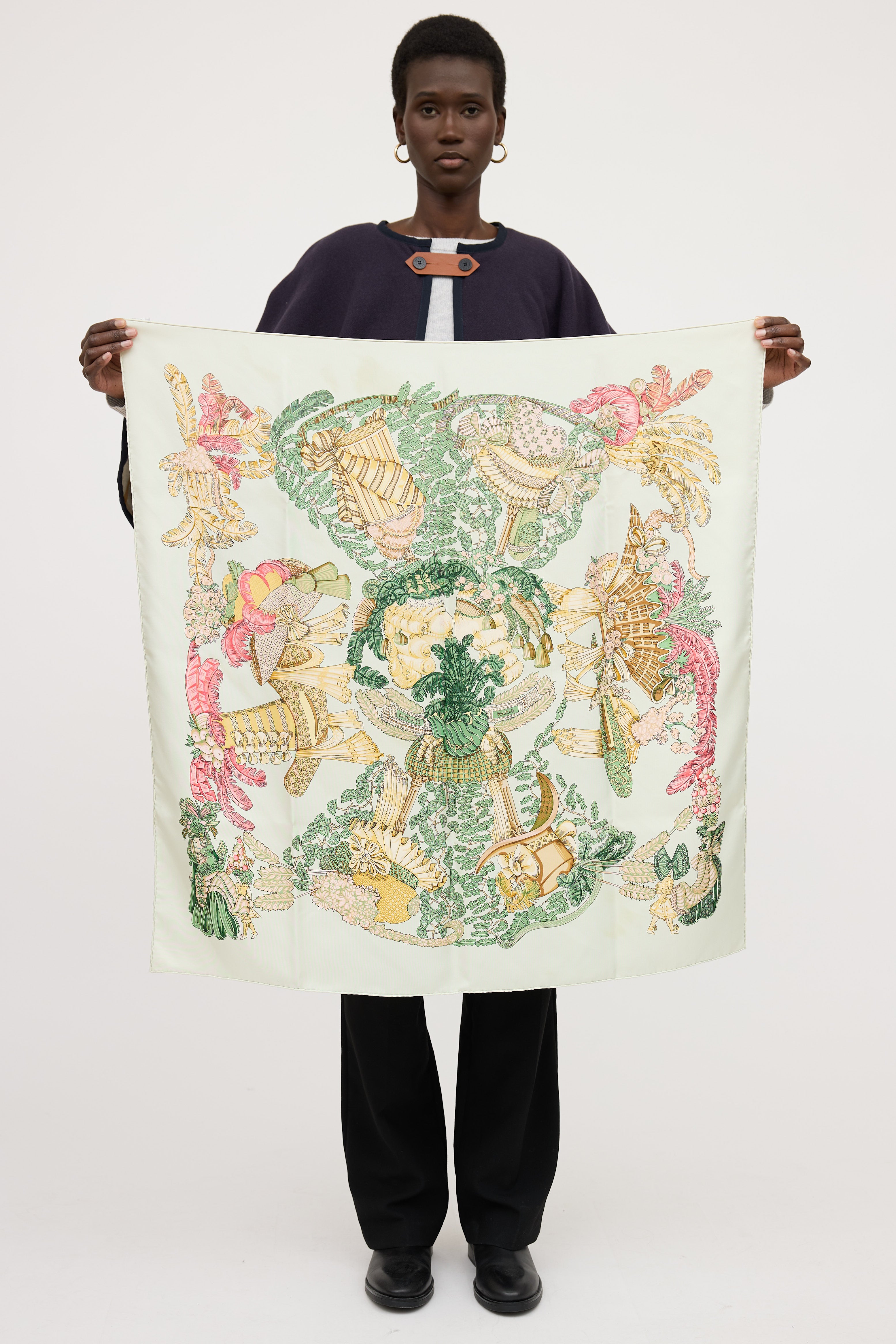 Hermès Silk Chapeau Scarf