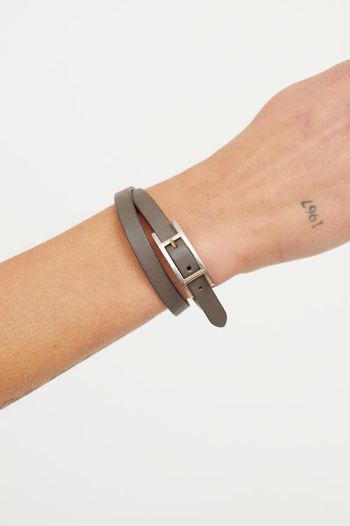 Grey & Yellow Behapi Double Tour Bracelet