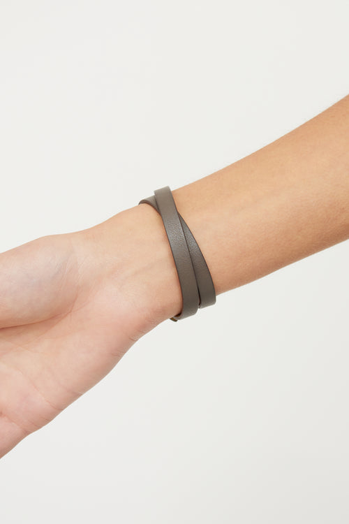 Grey & Yellow Behapi Double Tour Bracelet