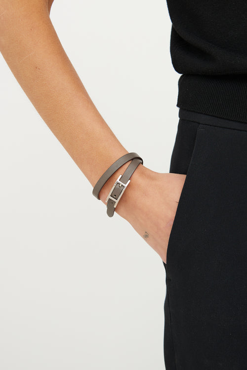 Grey & Yellow Behapi Double Tour Bracelet
