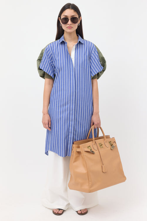 Hermès 1996 HAC Natural Courchevel Birkin 45 Bag