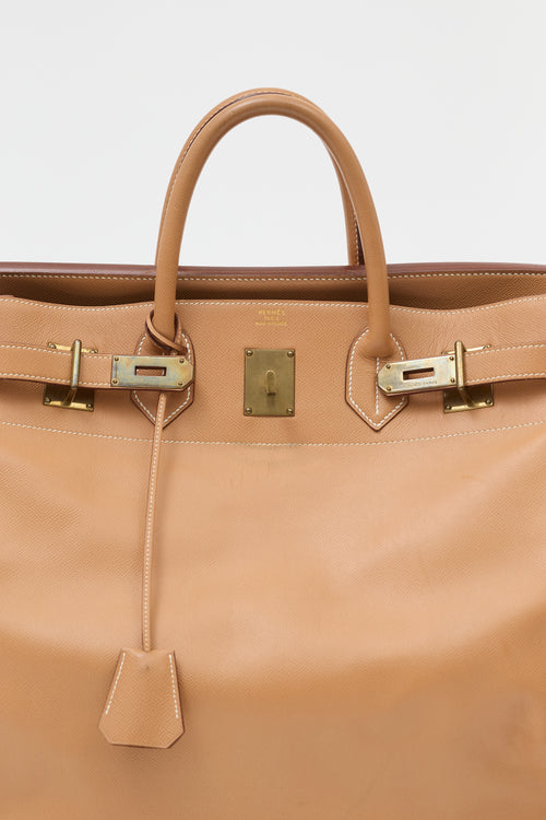 Hermès 1996 HAC Natural Courchevel Birkin 45 Bag
