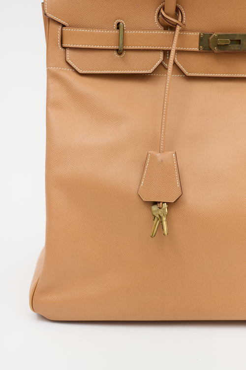 Hermès 1996 HAC Natural Courchevel Birkin 45 Bag