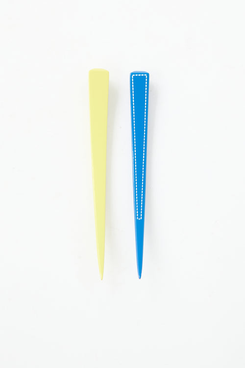 Hermès Acetate 2 Piece Hair Pins