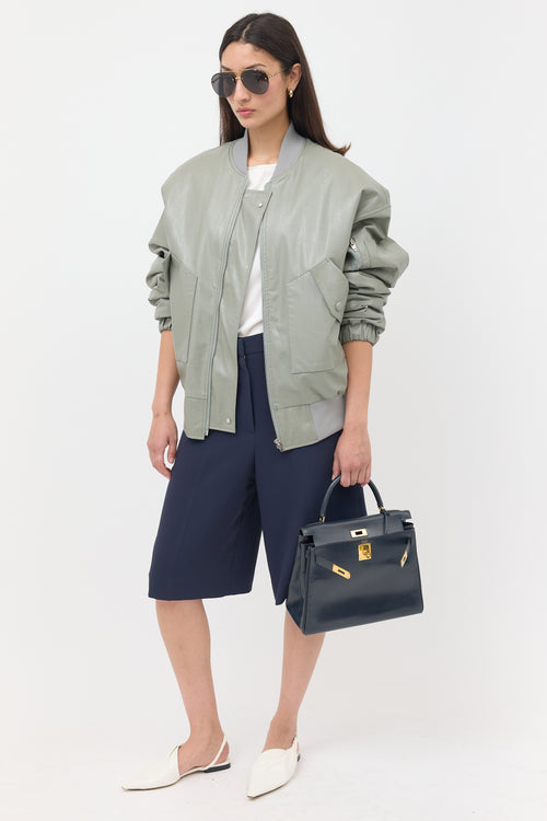 Hermès Vintage Indigo Box Kelly Retourne 28 Bag