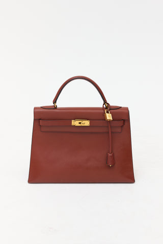 Hermès Vintage Sienne Verso Box Sellier 32 Bag