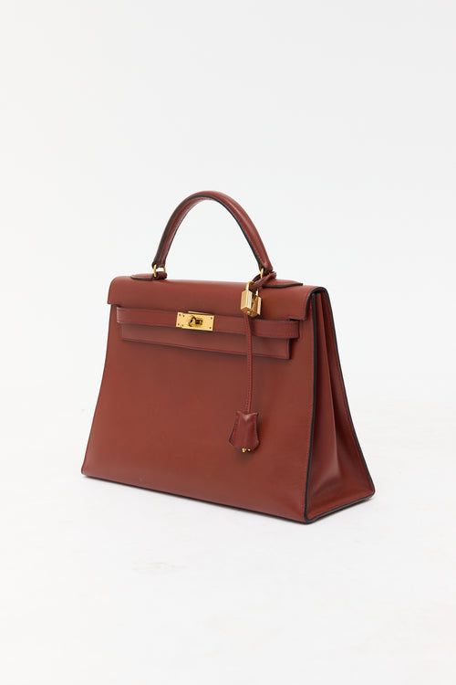 Hermès Vintage Sienne Verso Box Sellier 32 Bag