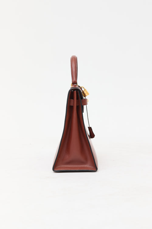 Hermès Vintage Sienne Verso Box Sellier 32 Bag