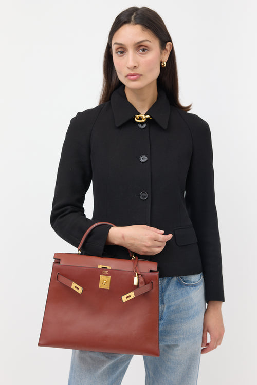 Hermès Vintage Sienne Verso Box Sellier 32 Bag