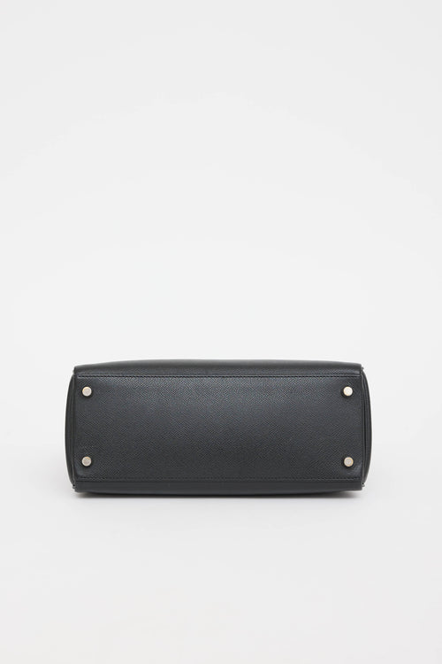 Hermès 2004 Noir Togo Retourne Kelly 28 Bag