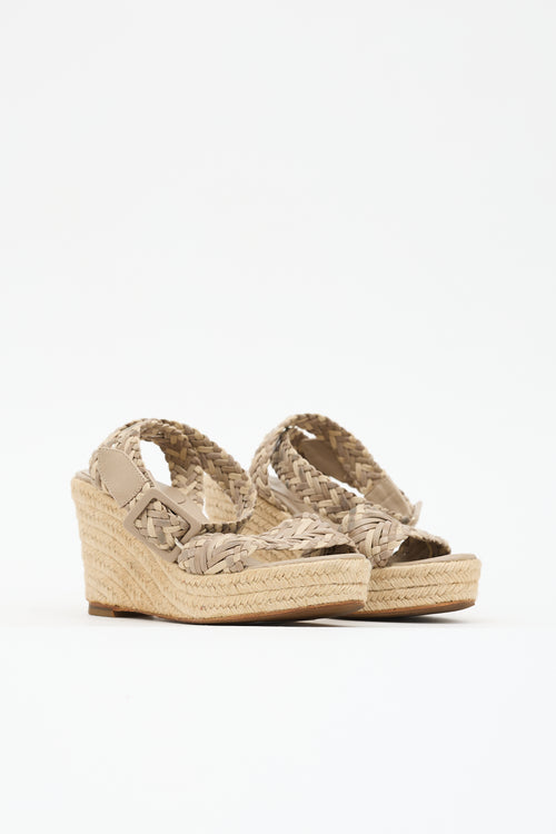 Hermès Leather Wedge Sandal