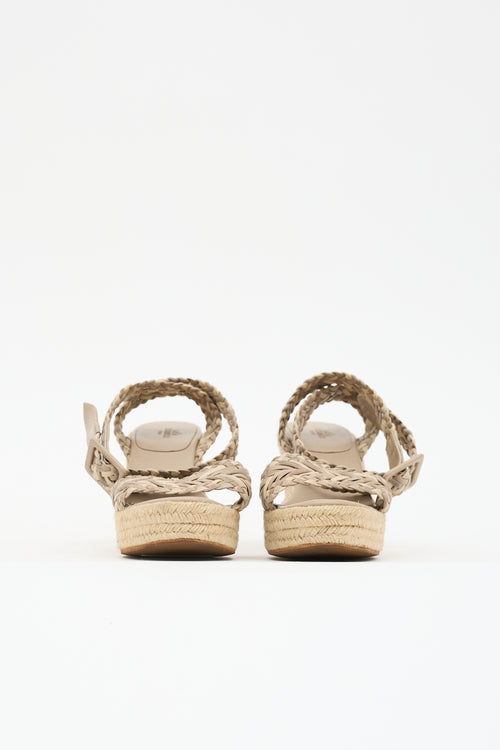 Hermès Leather Wedge Sandal
