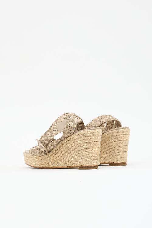 Hermès Leather Wedge Sandal