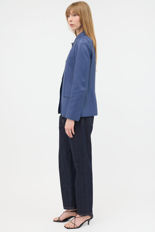 Hermès Leather Button Up Jacket