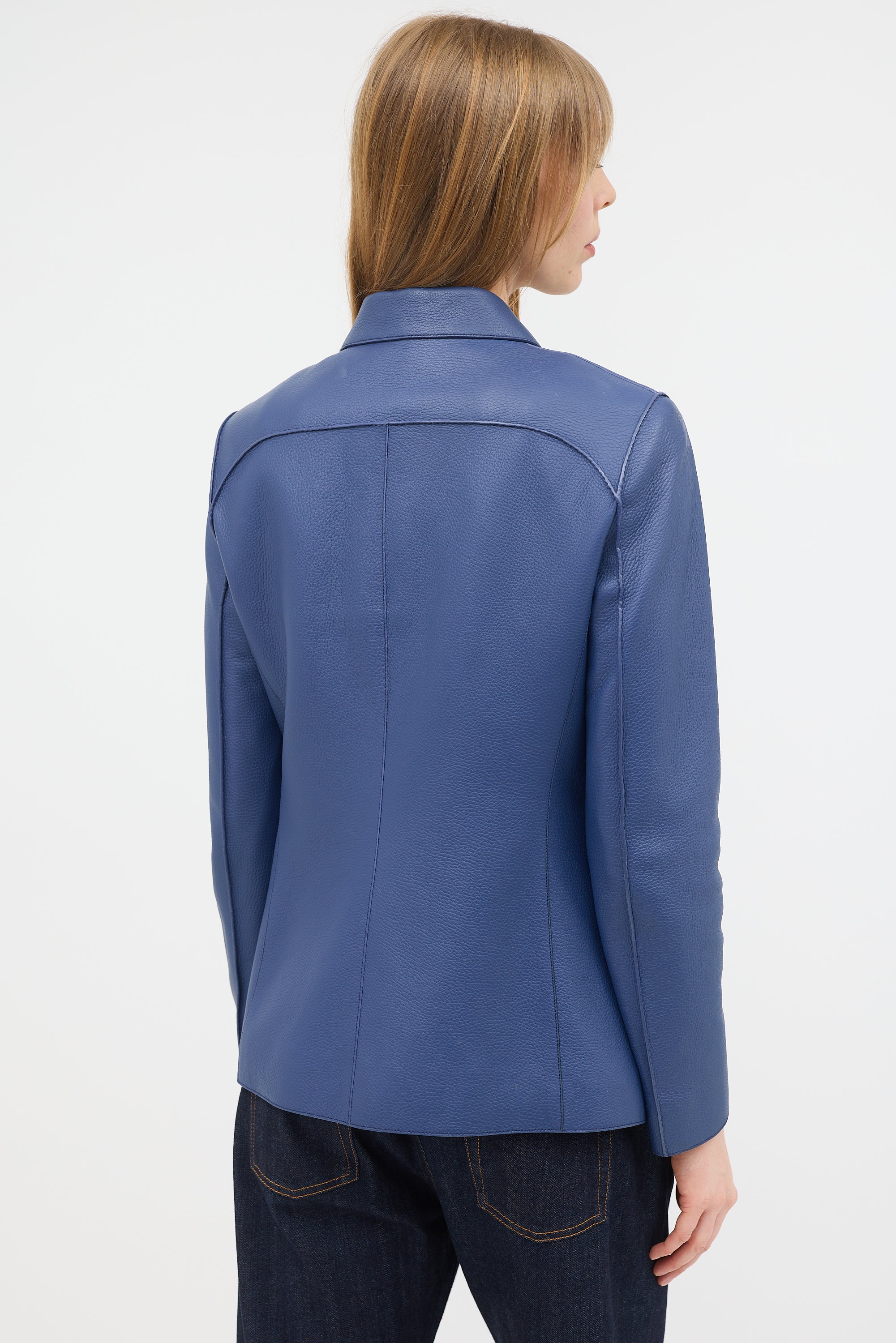 Hermès Leather Button Up Jacket