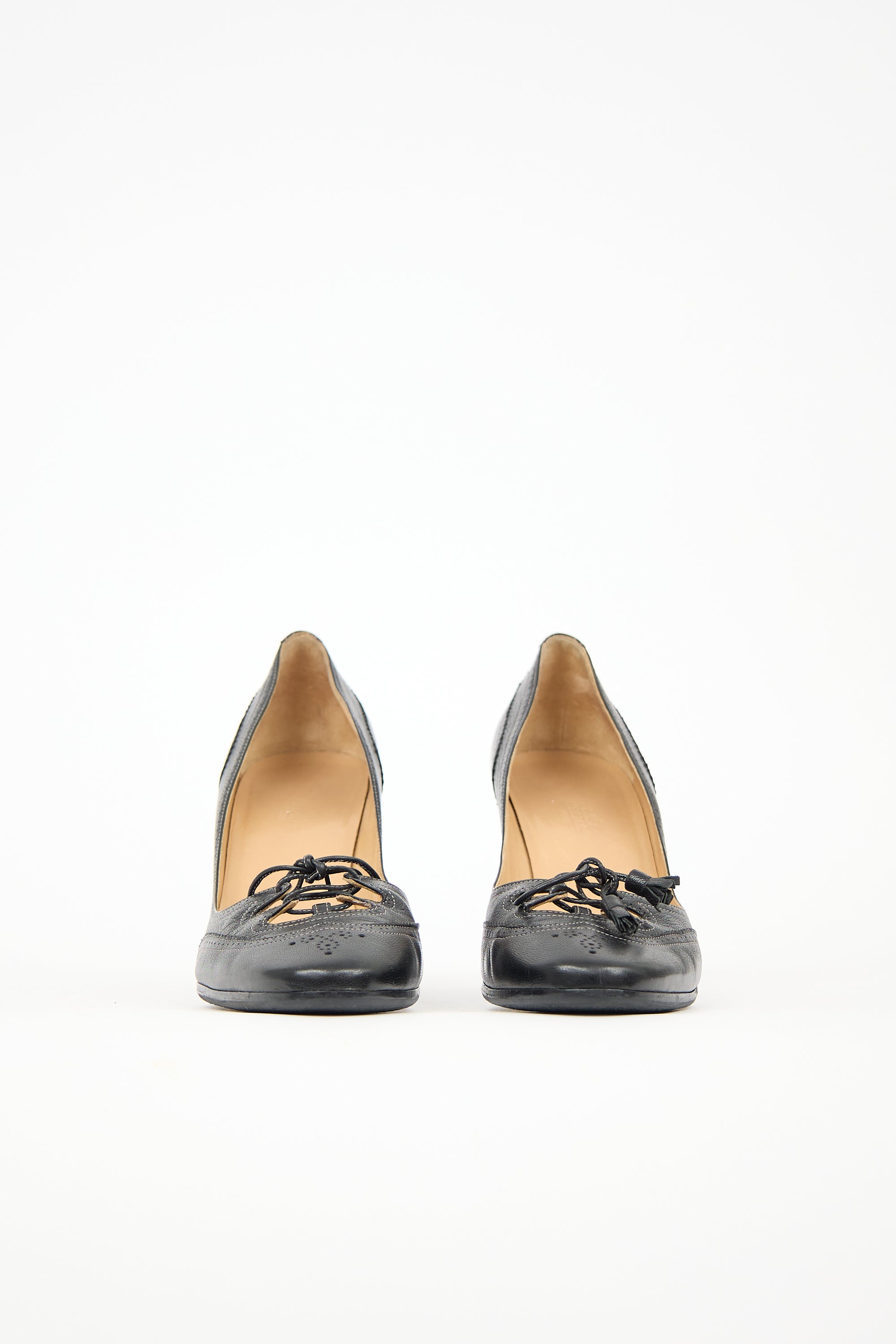 Hermès Leather Wedge Heel