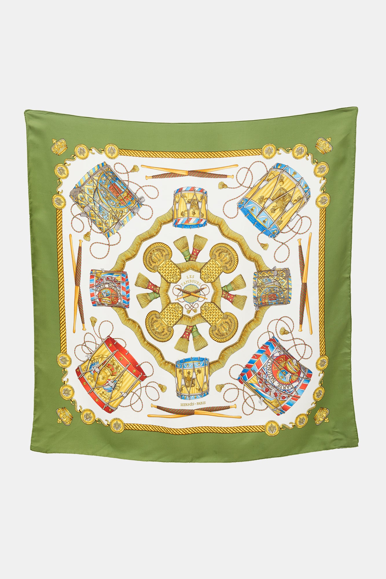 Hermès Silk Les Tambours 70 Scarf