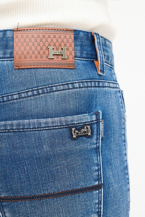 Hermès Medium Wash Slim Jeans