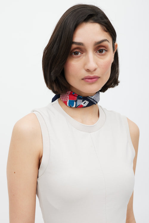 Hermès Navy & Multicolour Harnais de Cabriolet 45 Scarf