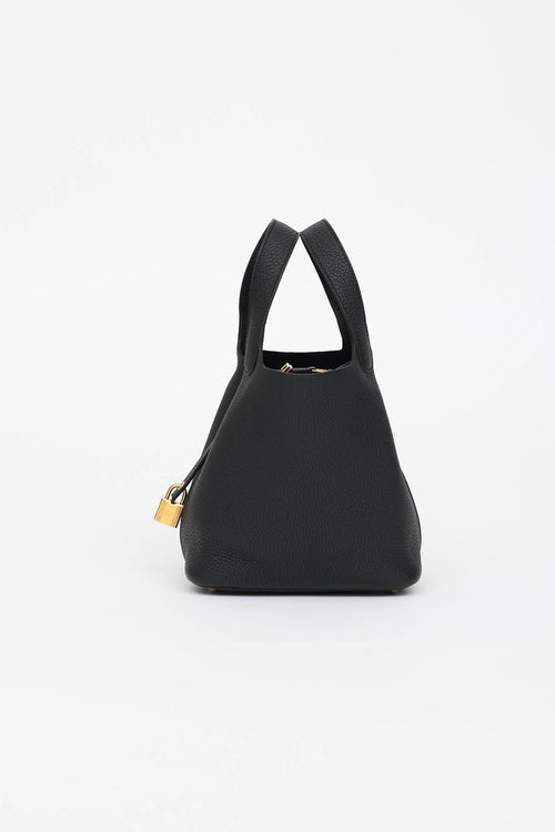 Noir Clemence Picotin Lock 18 Bag