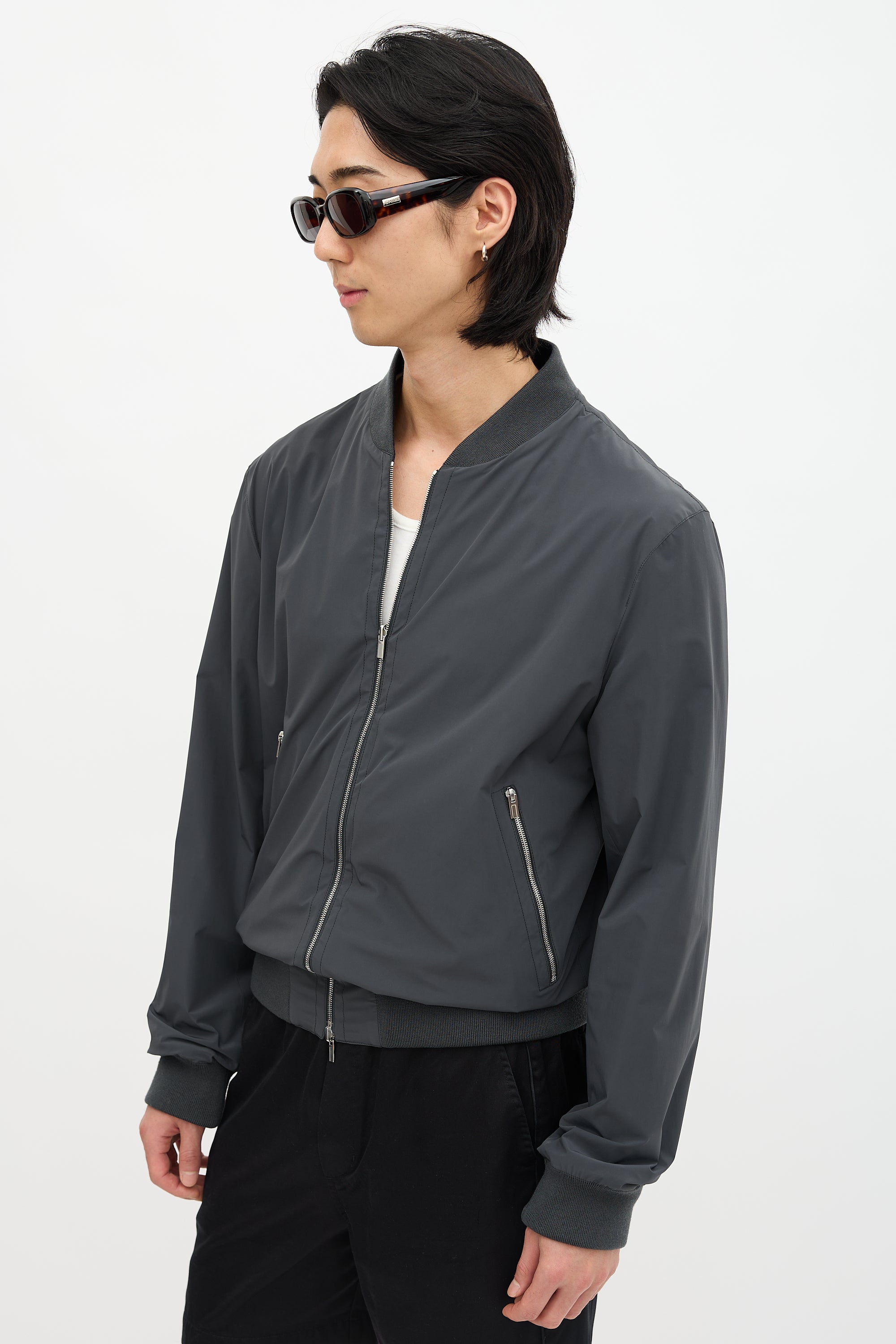 Hermès Nylon Reversible Printed Bomber Jacket