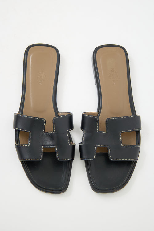 Hermès Leather Oran Slide
