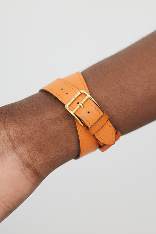 Hermès Orange & Gold Heure H Watch
