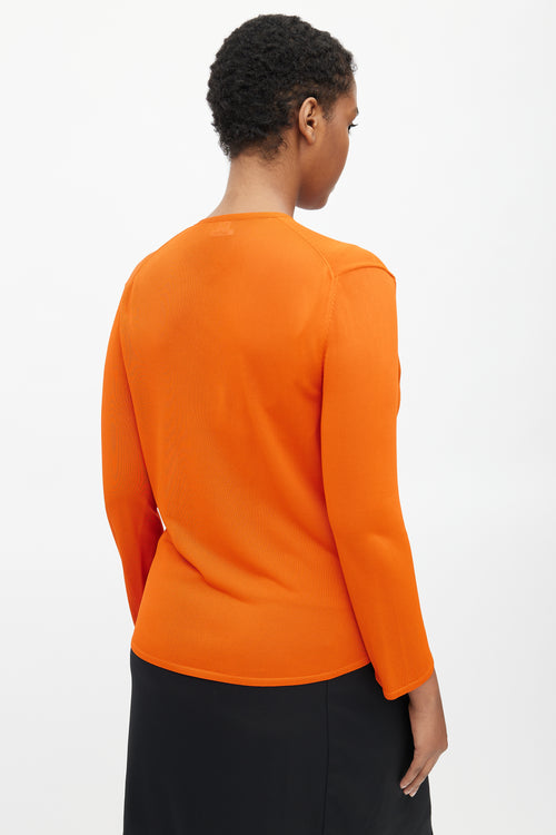 Hermès Orange Knit Tank & Cardigan Set