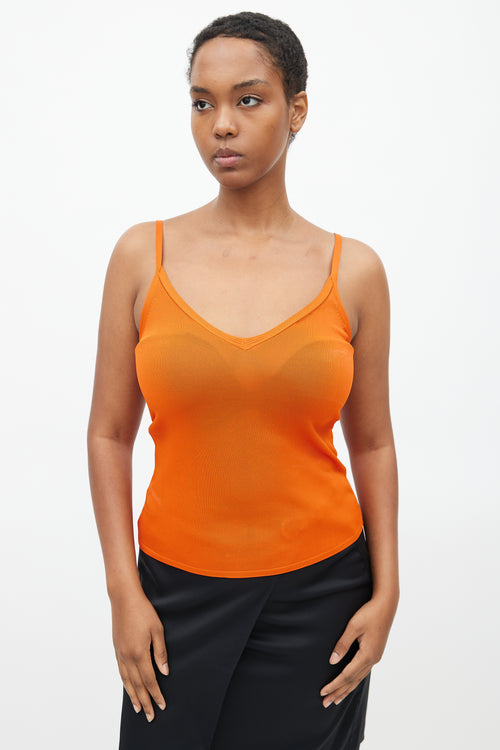 Hermès Orange Knit Tank & Cardigan Set