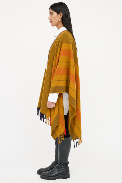 Hermès Wool & Cashmere Rocobar Wrap Poncho