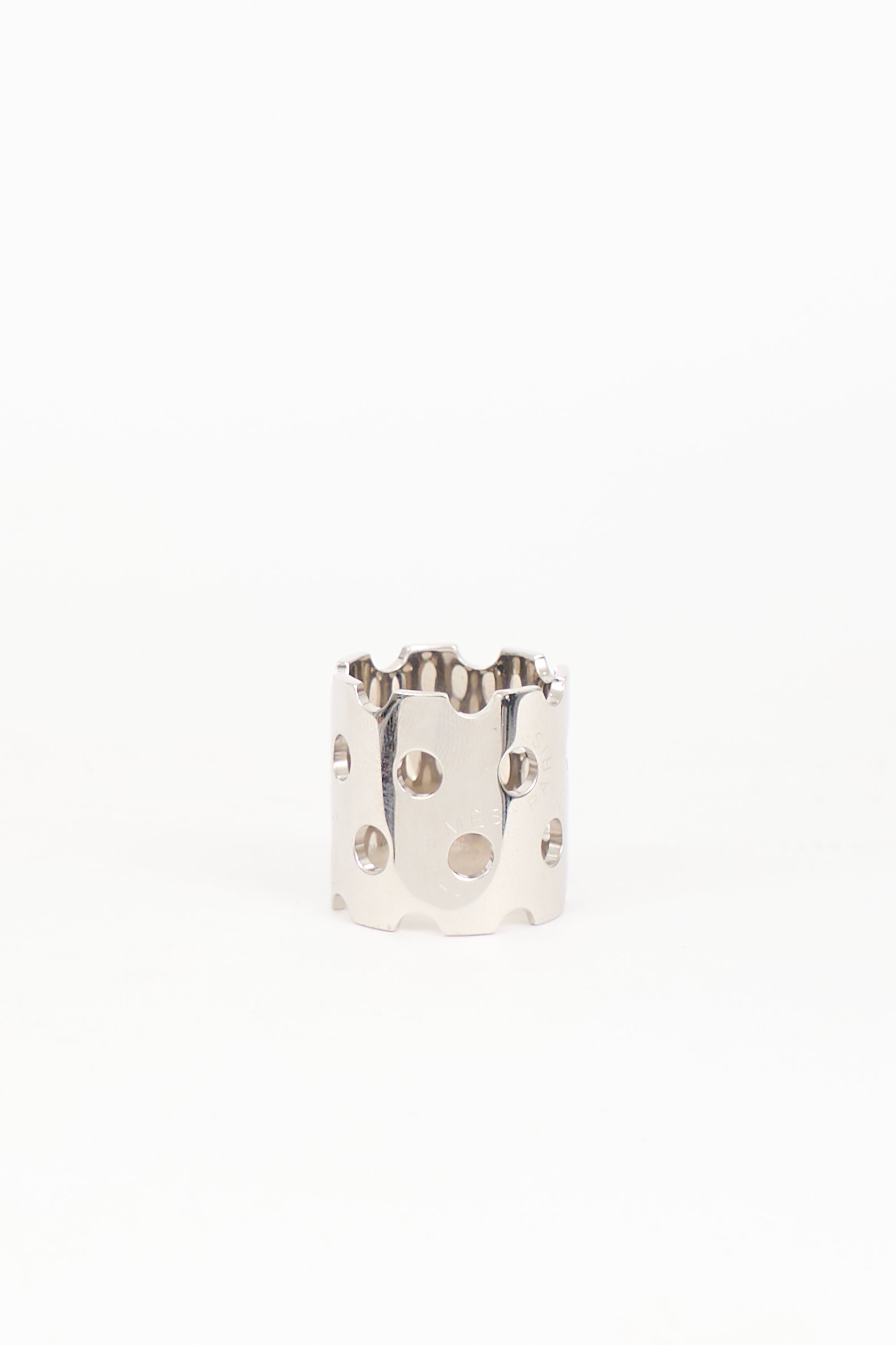 Hermès Palladium Perfore Scarf Ring