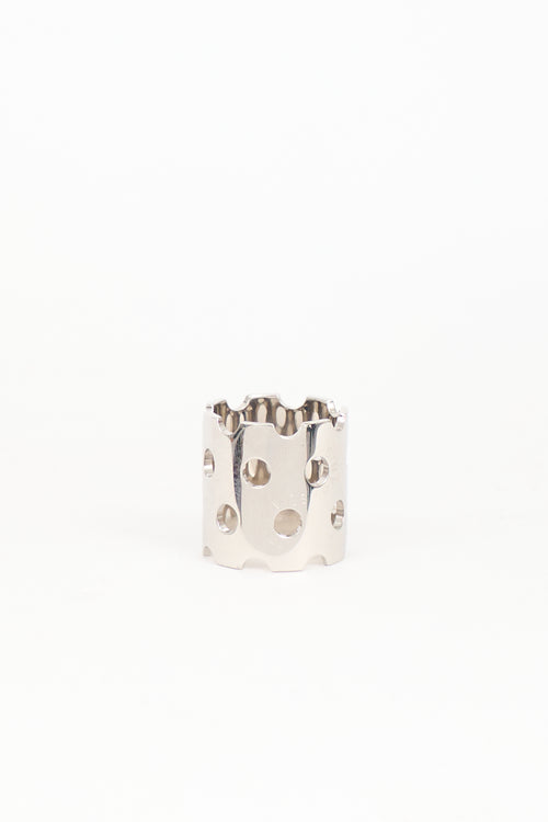 Hermès Palladium Perfore Scarf Ring