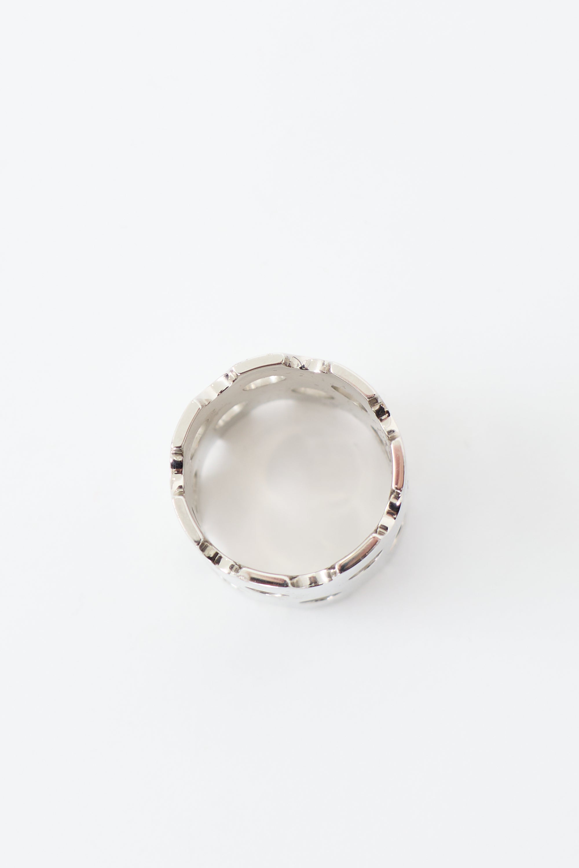 Hermès Palladium Perfore Scarf Ring
