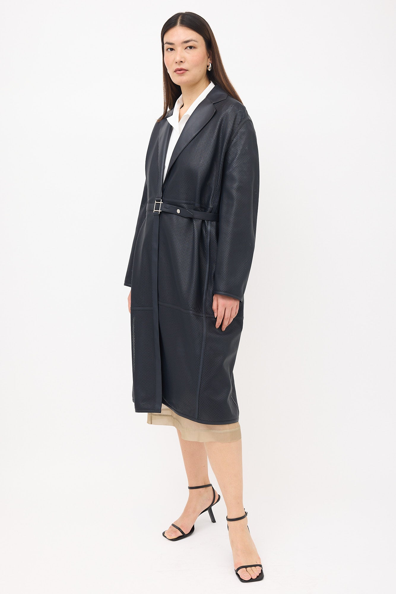Hermès Perforated Leather Coat