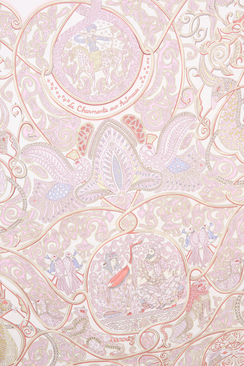 Hermès Silk La Charmante aux Animaux 90 Scarf