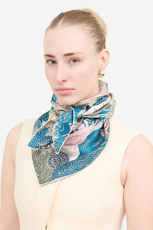 Hermès Silk Under The Waves Scarf