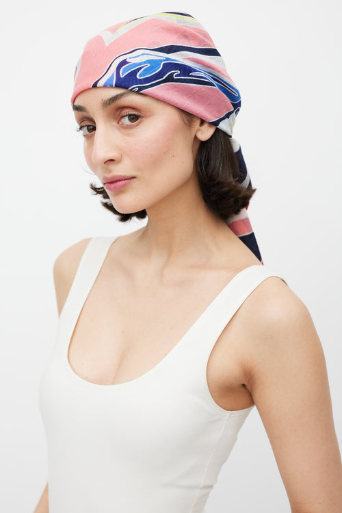 Hermès Pink & Multicolour Cheval Sirene Scarf