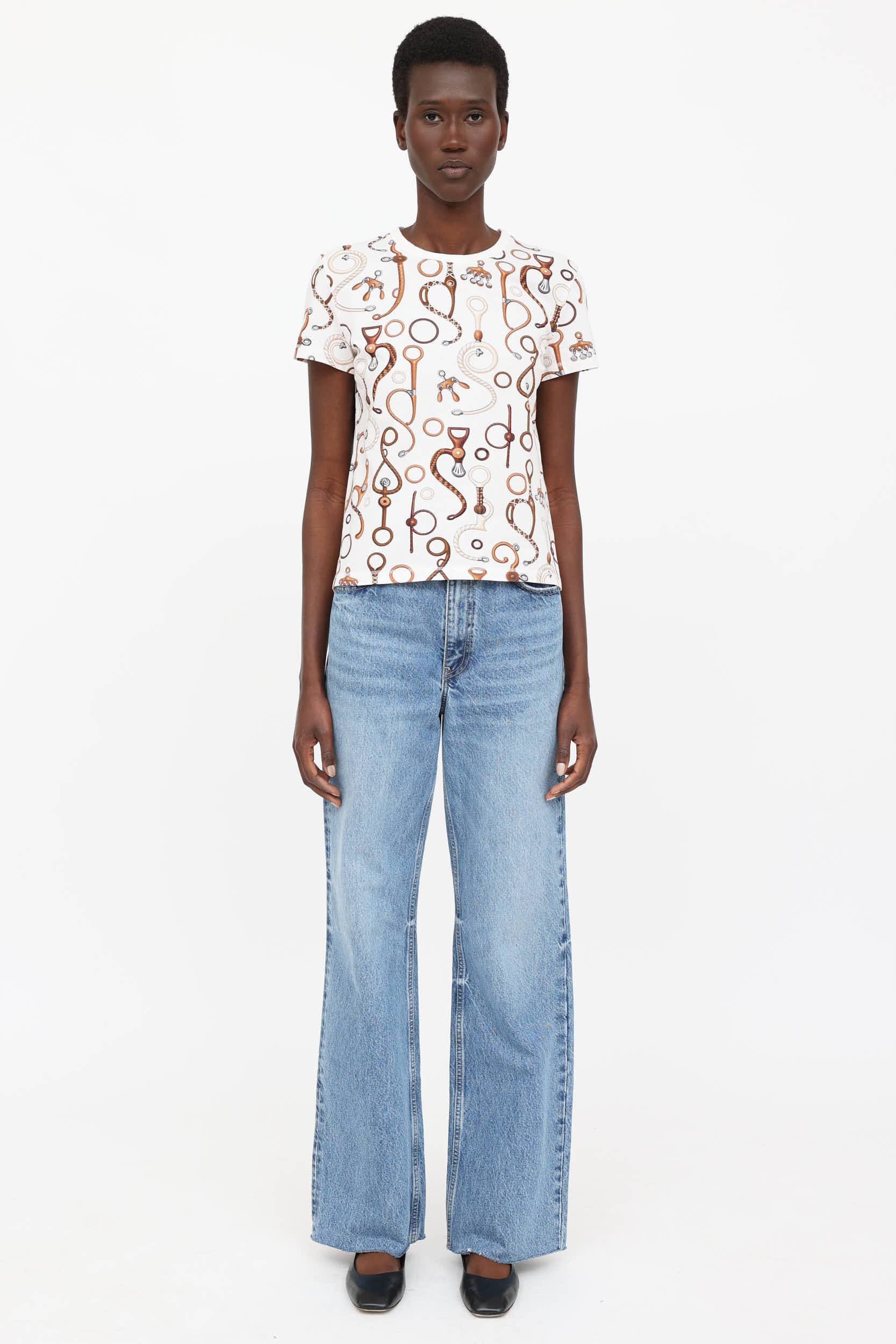 Hermès Printed Crewneck T-Shirt